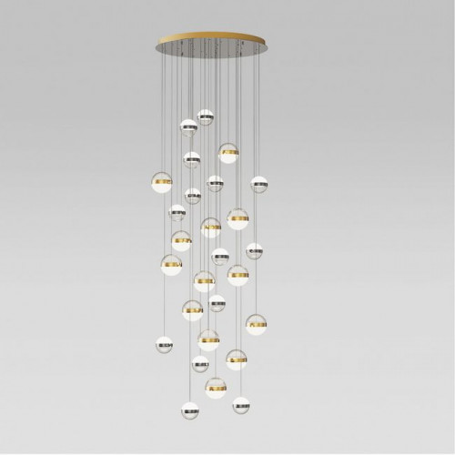Люстра 5037/232L Odeon Light Никель/античная бронза/прозрачн/молочный