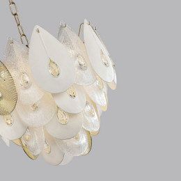 Люстра 5050/17 Odeon Light Золото/прозрачный/белый