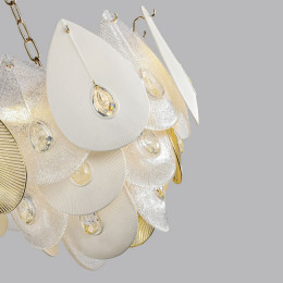 Люстра 5050/11 Odeon Light Золото/прозрачный/белый