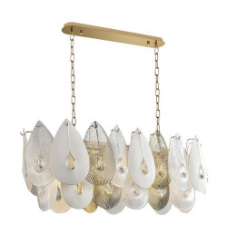 Люстра 5050/14 Odeon Light Золото/прозрачный/белый