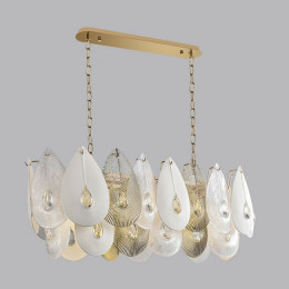 Люстра 5050/14 Odeon Light Золото/прозрачный/белый