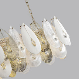 Люстра 5050/14 Odeon Light Золото/прозрачный/белый