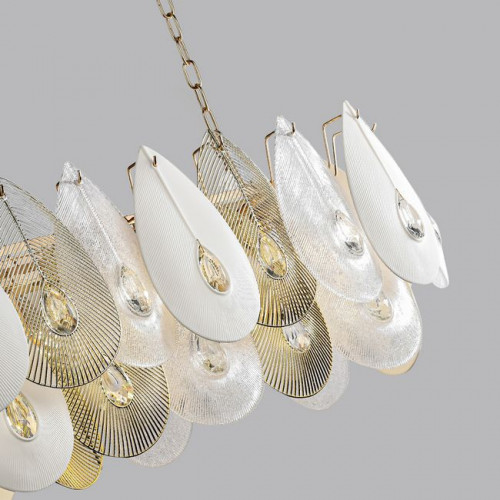 Люстра 5050/14 Odeon Light Золото/прозрачный/белый