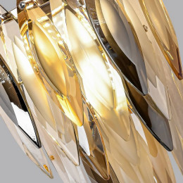 Светильник настенный 5068/3W Odeon Light Золото/дымчатый/янтарный/матовый белый