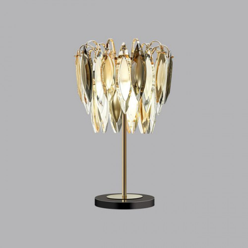 Лампа настольная 5068/3T Odeon Light Золото/дымчатый/янтарный/матовый белый