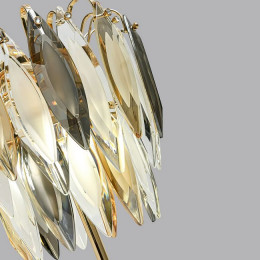 Лампа настольная 5068/3T Odeon Light Золото/дымчатый/янтарный/матовый белый
