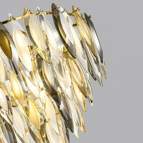 Люстра 5068/12 Odeon Light Золото/дымчатый/янтарный/матовый белый