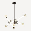 Люстра 5427/54CL Odeon Light Exclusive Черный хром/белый/дымчатый/коньячный