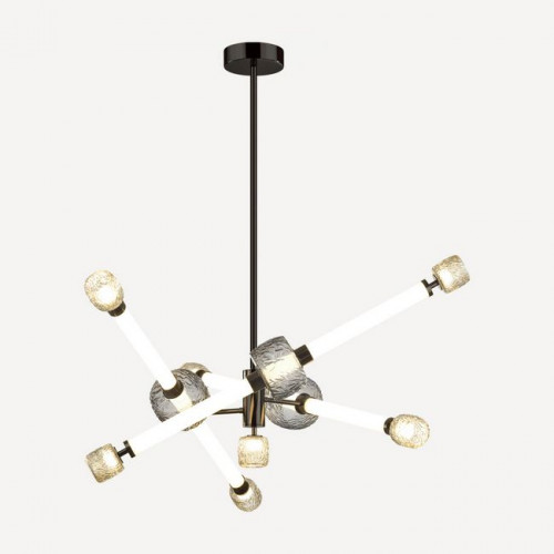 Люстра 5427/54CL Odeon Light Exclusive Черный хром/белый/дымчатый/коньячный
