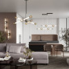 Люстра 5427/54CL Odeon Light Exclusive Черный хром/белый/дымчатый/коньячный