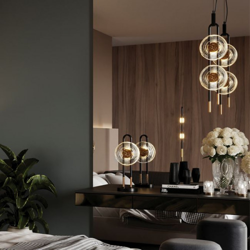 Лампа настольная 5407/12TL Odeon Light Exclusive Черный/золотой