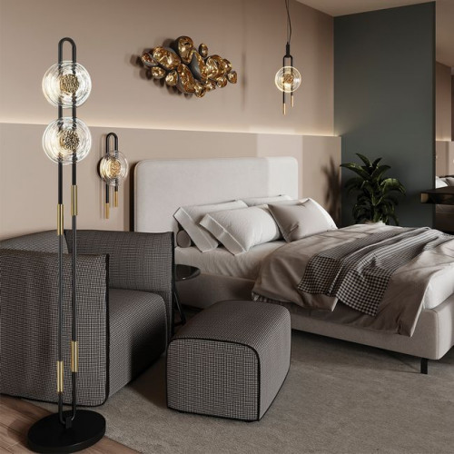 Торшер 5407/23FL Odeon Light Exclusive Черный/золотой
