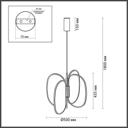 Светильник подвесной 6664/53L Odeon Light Exclusive Античная бронза