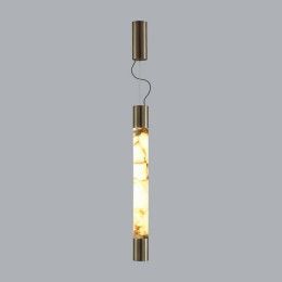 Светильник подвесной 6686/15L Odeon Light Темная латунь/белый