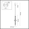 Светильник подвесной 6689/7L Odeon Light Античная бронза/прозрачный