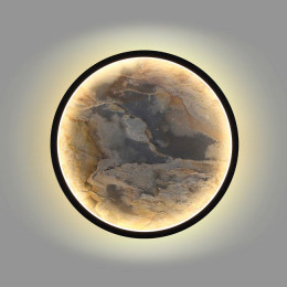 5078/25L L-VISION ODL24 черн./серо-беж./металл/натур.камень/акрил Настен.-потолочн.cветильн. LED 25W 3000K STOFLAKE