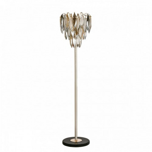 Торшер 5068/4F Odeon Light Золото/дымчатый/янтарный/матовый белый