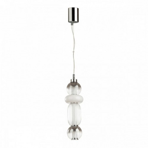 Светильник подвесной 4827/18L Odeon Light Хром/дымчатый/белый