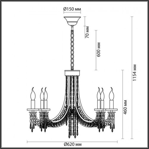 Люстра 5063/6 Odeon Light Золото/прозрачный