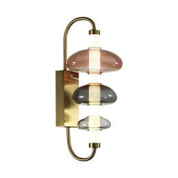 Светильник настенный 5411/9WL Odeon Light Exclusive Бронзовый/серый/бордовый