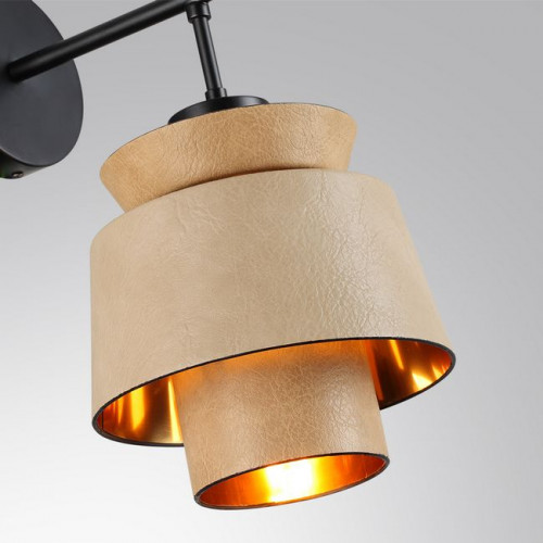 Светильник настенный 4992/1W Odeon Light Черный/бежевый/терракотовый/золотой
