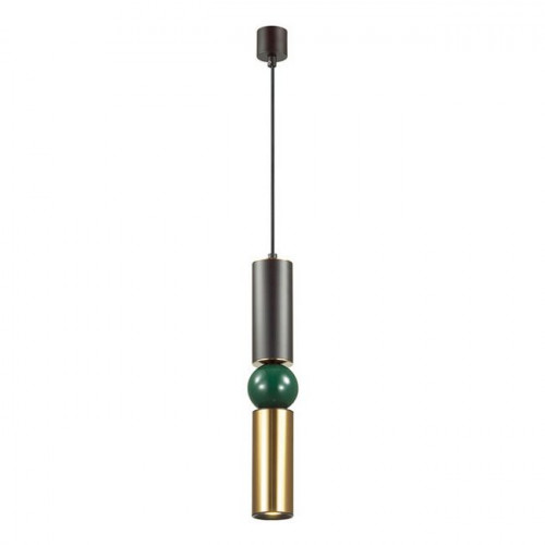 Светильник подвесной 4072/5L Odeon Light Черный/золото/зеленый