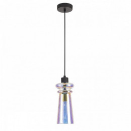 Светильник подвесной 4967/1A Odeon Light Матовый черный/разноцветный/металл/стекло