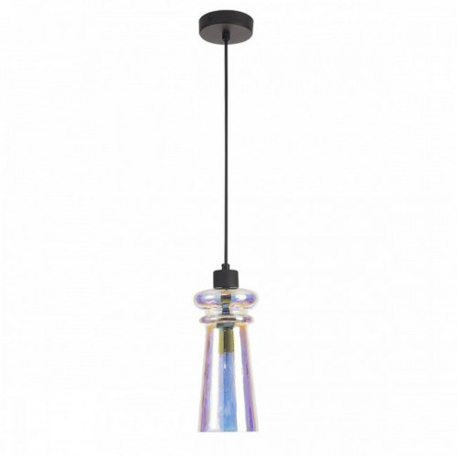 Светильник подвесной 4967/1A Odeon Light Матовый черный/разноцветный/металл/стекло