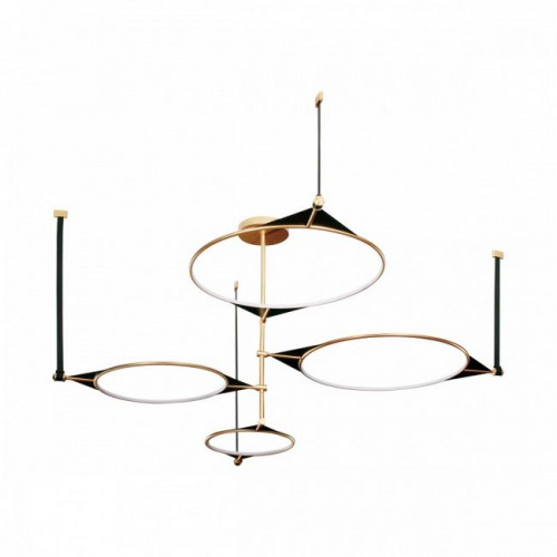 Люстра 4995/150L Odeon Light Матовый золотой/черный/металл/акрил/экокожа