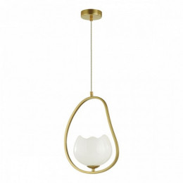 Светильник подвесной 4873/1 Odeon Light Exclusive Золотой/белый/стекло