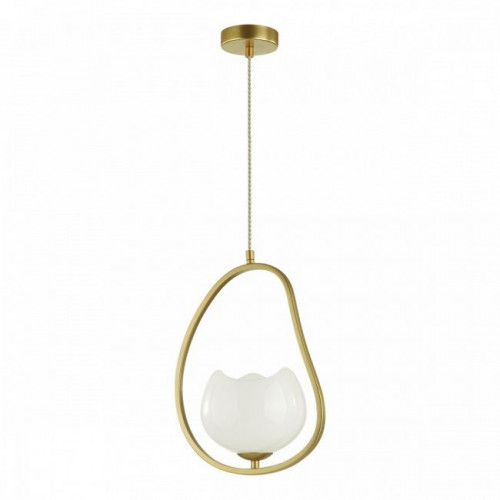 Светильник подвесной 4873/1 Odeon Light Exclusive Золотой/белый/стекло