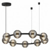 Люстра 5041/90L Odeon Light Черн./золото/дымчатый
