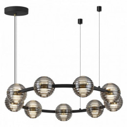 Люстра 5041/90L Odeon Light Черн./золото/дымчатый