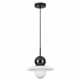 Светильник подвесной 5014/1D Odeon Light Черный/белый/белый матовый металл/стекло