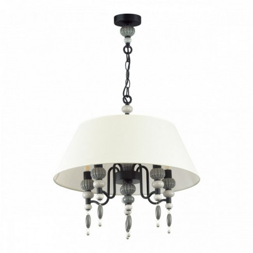 Люстра 4896/5A Odeon Light Exclusive Черный матовый/светло-серый/серый/молочный
