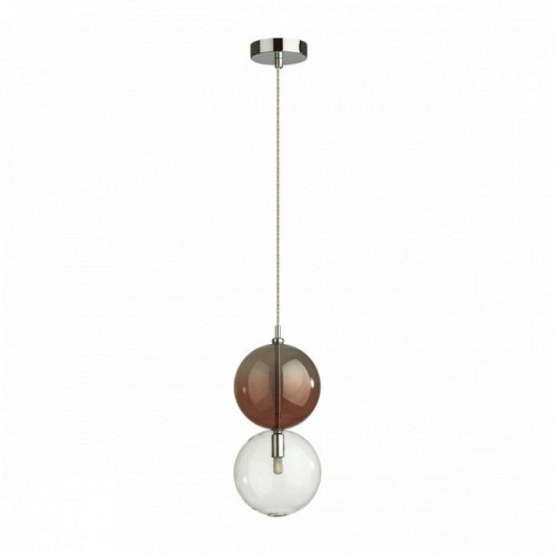 Светильник подвесной 4980/1C Odeon Light Хром/бордовый/стекло