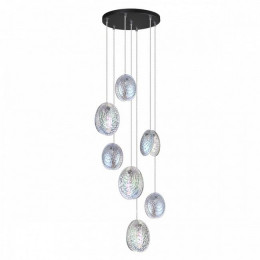 Люстра 5039/7 Odeon Light Черный/перламутровый