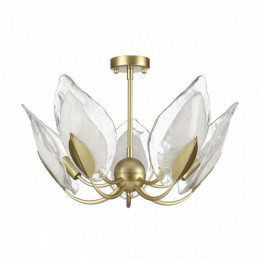 Люстра 4924/5 Odeon Light Матов.золотой/белый/стекло