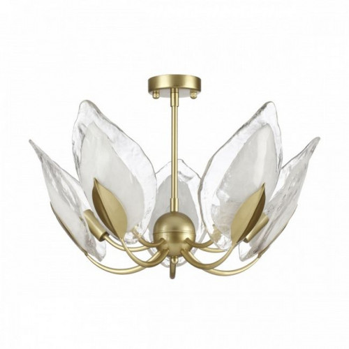Люстра 4924/5 Odeon Light Матов.золотой/белый/стекло