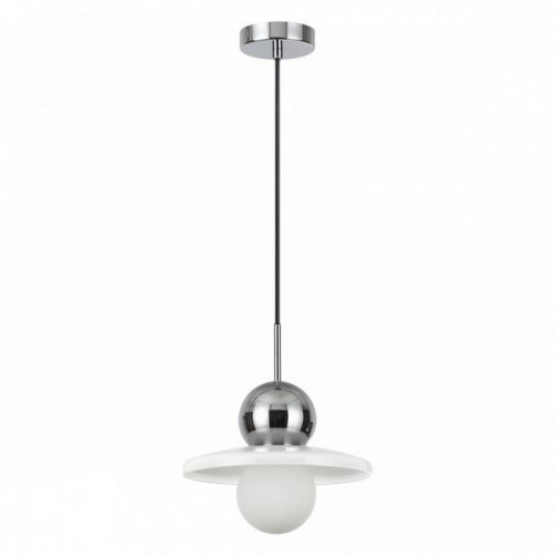 Светильник подвесной 5014/1A Odeon Light Хром/белый/белый матовый металл/стекло