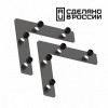 135134 NT21 059 черный Соединитель угловой плоский для арт 135129-135130 (2 шт. в комплекте) FLUM