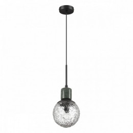 Светильник подвесной 5026/1 Odeon Light Черный матовый/темно-зеленый/прозрачный/металл/мрамор/стекло