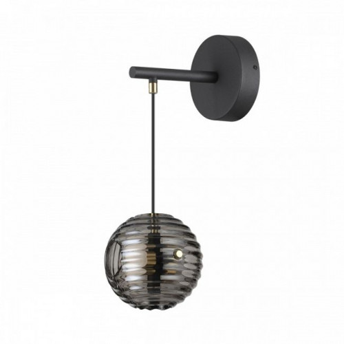 Светильник настенный 5041/12WL Odeon Light Черн./золото/дымчатый