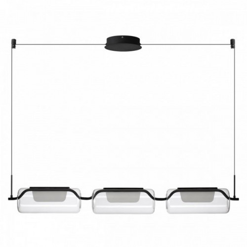 Люстра 5003/30L Odeon Light Черный матовый/прозрачный/стекло
