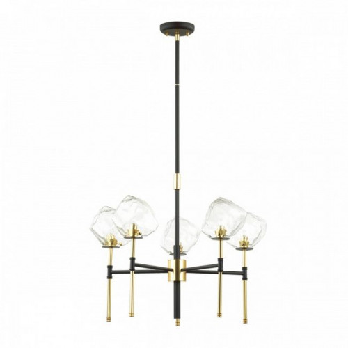 Люстра 4789/5 Odeon Light Черный/золотой/прозрачный