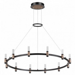 Люстра 5009/48L Odeon Light Матовый черный/ античная бронза/белый/металл/акрил