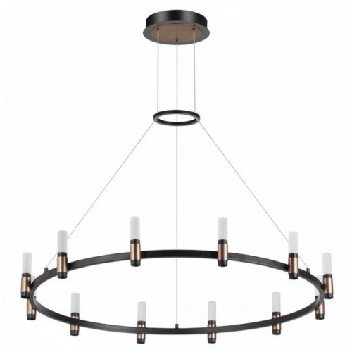 Люстра 5009/48L Odeon Light Матовый черный/ античная бронза/белый/металл/акрил