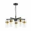 Люстра 4653/5 Odeon Light Черный/золотой/прозрачный