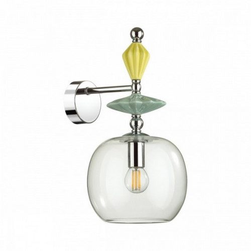 Светильник настенный 4893/1WB Odeon Light Exclusive Хром/раноцветн./керамика/стекло