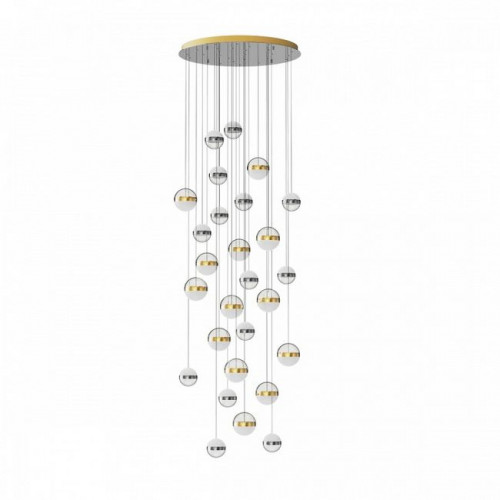 Люстра 5037/232L Odeon Light Никель/античная бронза/прозрачн/молочный